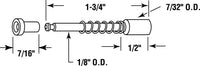 Prime-Line Window Screen Plunger Latch 1" X 7/16" Die-Cast 100 / Box