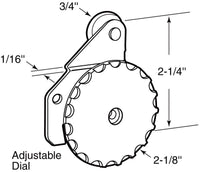 Prime-Line  3/4 in. Dia. x 3/8 in. L Mill  Plastic  Roller  2 pk