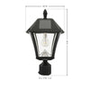 Gama Sonic Baytown Semi-Gloss Black Solar Powered 2.4 W LED Lantern 1 pk