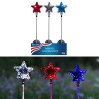 Alpine Assorted Glass 35 in.   H Patriotic Solar Garden Stake (Pack of 12)