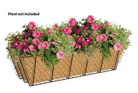 Panacea  7.7 in. H x 24 in. W Steel  Rustic  Planter  Black