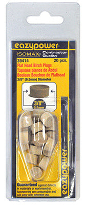 Dowel Plug, Flat Head, 3/8-In., 20-Pk.