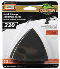 Hoop & Loop Sandpaper, 220-Grit, 12-Pk.