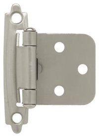 Satin Nickel Self-Closing Overlay Hinges, 10-Pk.