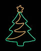 Star Bright  LED Neon Christmas Tree  Silhouette  Green  Metal/Plastic  1 pk