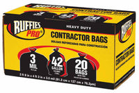 Contractor Bags, Black, 42-Gal., 20-Pk.