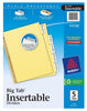 Avery Big Tab Assorted Color 5-Tab Unique Design Insertable Binder Dividers