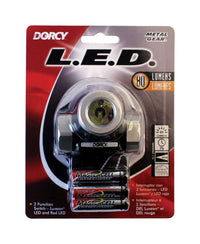 Dorcy  Metal Gear  80 lumens Silver  LED  Head Lamp  AAA Battery