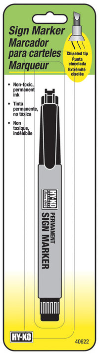 Hy-Ko Black Chisel Tip Permanent Marker 1 pk (Pack of 5)