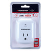 Monster Just Power It Up 0 ft. L 1 outlets Surge Protector White 1200 J