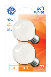 Bulb Ge G16.5 40W Sw 2Pk (Pack Of 6)