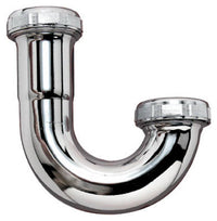 J-Bend Drain Pipe,  Chrome-Plated, 22-Ga., 1.25 x 1.25-In.