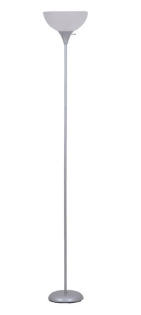 Living Accents 72 in. Satin Nickel Silver Torchiere Floor Lamp