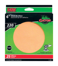 Gator 6 in. Aluminum Oxide Adhesive Sanding Disc 220 Grit Extra Fine 25 pk (Pack of 5)