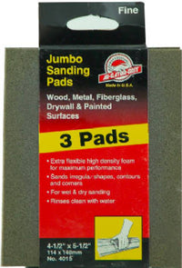 Jumbo Sanding Pads, 4.5 x 5.5-In., 3-Ct.