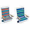 Sand Chair, 5-Position, Wood Arms, Assorted Colors