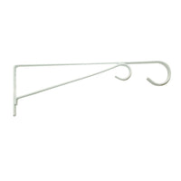 Plant Bracket, Hanging, White Powder-Coated Steel, 12-In.