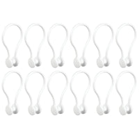 iDesign White Plastic Shower Curtain Rings 1 pk