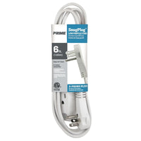 Prime SnugPlug Indoor 6 ft. L White Extension Cord 16/3 SPT-2