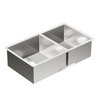 31-1/2x18 stainless steel 18 gauge double bowl sink