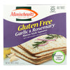 Manischewitz Garlic Rosemary Gluten Free Matzo Style Squares  - Case of 12 - 10 OZ