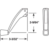 Prime-Line  Enamel  Coppertone  Zinc  Single-Arm Casement  Folding Crank Handle  For Truth