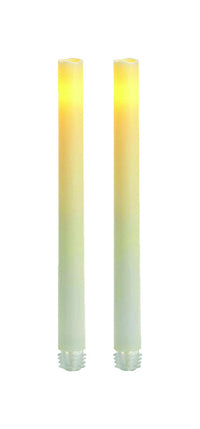 Inglow  White  Taper  Candle  9 in. H