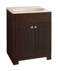 Continental Cabinets  Single  Dark  Java  Vanity Combo  24 in. W x 18 in. D x 32 in. H