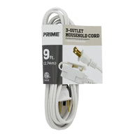 Prime Indoor 9 ft. L White Extension Cord 16/2 SPT-2