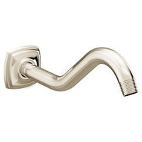 Polished nickel shower arm