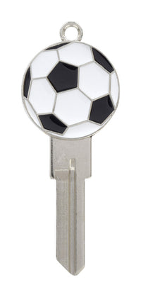 Hillman 3D Soccer Ball Cast Head Key House/Office Universal Key Blank Single (Pack of 4).