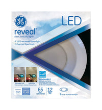 GE Lighting  Reveal  Matte  White  6 in. W Steel  LED  Dimmable Recessed Downlight