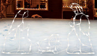 Sienna  Lighted Holy Family  Christmas Decoration  White  Metal  1 set