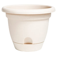 Bloem Lucca Pebble Stone Plastic Self-Watering Planter 12 in.