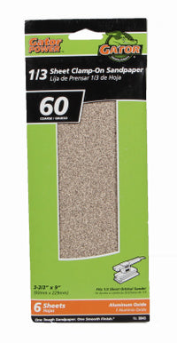 Sanding Sheets, Aluminum Oxide, 60-Grit, 3-2/3 x 9-In., 6-Pk.