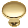 Hickory Hardware P14255-3 1-1/8" Round Polished Brass Conquest Cabinet Knob