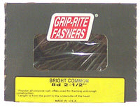 Grip Rite 8C1 1 Lb 2-1/2" Bright Smooth Shank Common Nail