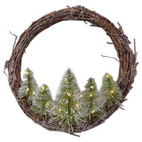 Lumineo 10 in. D LED Prelit Warm White Wreath