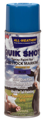 Quik Shot Livestock Marker Spray Paint, Blue, 16-oz. Aerosol