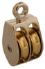 Campbell T7655222N 1-1/2 Nickel Rigid Eye Double Sheave Pulley