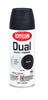 Krylon  Dual  Satin  Black  Paint + Primer Spray Paint  12 oz. (Pack of 6)