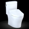 TOTO® WASHLET®+ Aquia IV® Cube Two-Piece Elongated Dual Flush 1.28 and 0.8 GPF Toilet with S500e Bidet Seat, Cotton White - MW4363046CEMFG#01