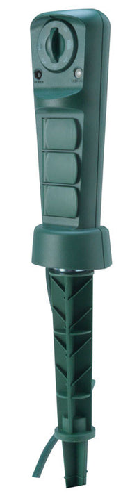 Coleman Cable  Outdoor  3 Outlet Power Stake Timer  Green