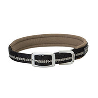 Terrain Reflective Lined Dog Collar, Black Nylon, 15-In.