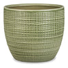 Scheurich  5.5 in. H x 6.25 in. D x 6.25 in. Dia. Ceramic  Vase  Flower Pot  Antique Green (Pack of 4)