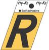 Hy-Ko 1-1/2 in. Black Aluminum Letter R Self-Adhesive 1 pc. (Pack of 10)