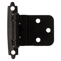 Inset Hinge, Self-Closing, Flat Black, 3/8-In.