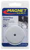 Magnet Source .303 in. L X 2.04 in. W Silver Round Base Magnet 25 lb. pull 1 pc