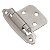 Hickory Hardware P244-SN 2.630" X 1.936" Satin Nickel Surface Self-Closing Flush Hinges 2 Count