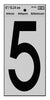 Hy-Ko 6 in. Reflective Black Vinyl Number 5 Self-Adhesive 1 pc. (Pack of 10)